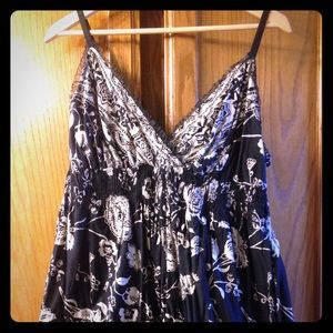 Batik-like sundress with adjustable straps